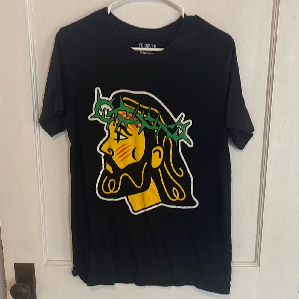 Forgiven Black T-Shirt with White Logo